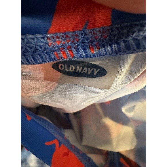 Crab Rash Guard Swimsuit 18-24 months red and blue short sleeve Old Navy - Picture 5 of 6